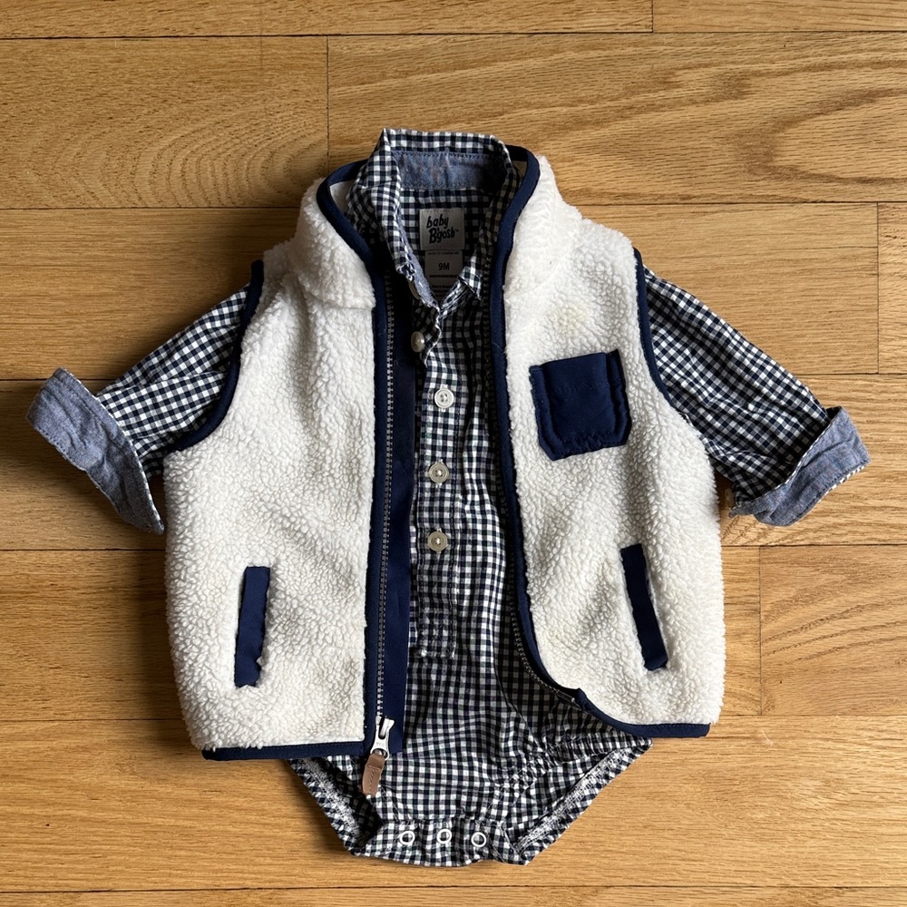 Baby Bgosh/Carter’s Shirt with Fleece Vest